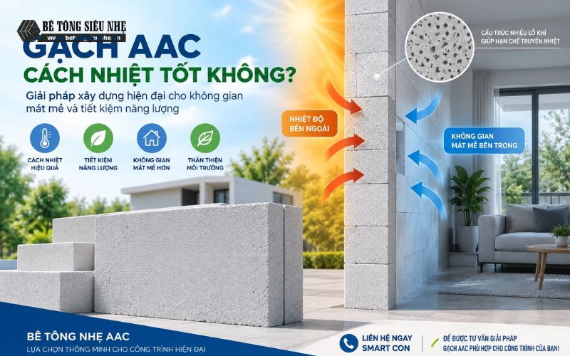 Gạch AAC cách nhiệt tốt không?