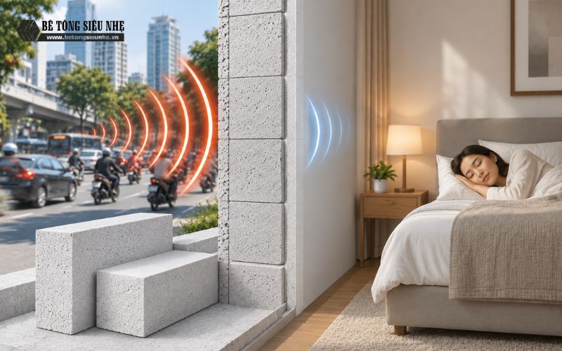 Khả năng chống ồn thực tế của gạch AAC Khả năng chống ồn thực tế của gạch AAC