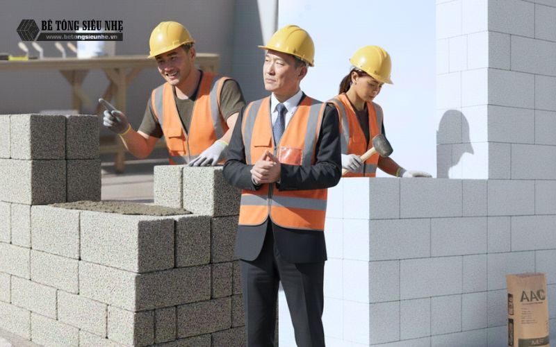 Ưu điểm khi sử dụng dịch vụ thi công gạch AAC