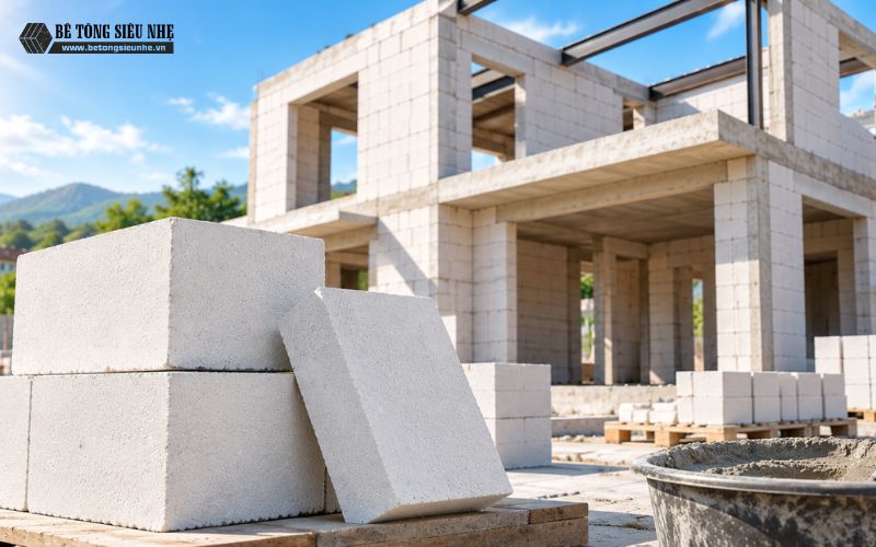 chi phí xây nhà bằng gạch AAC