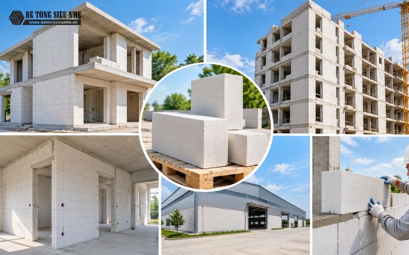 Ứng dụng của gạch AAC trong xây dựng