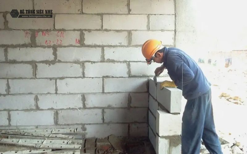 Quy trình xây tường bằng gạch AAC chuẩn kỹ thuật