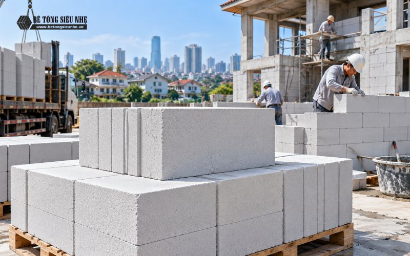Các loại gạch AAC phổ biến và ứng dụng thực tế