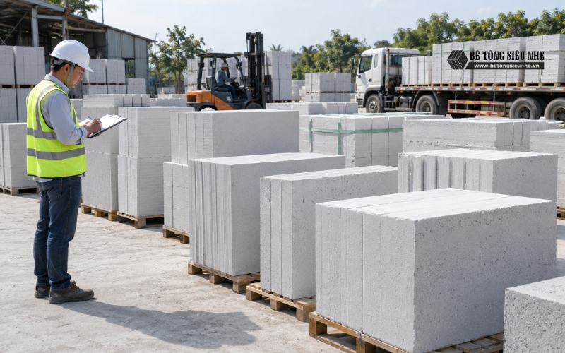 Bảng dự toán chi phí thi công 1m² tường gạch AAC
