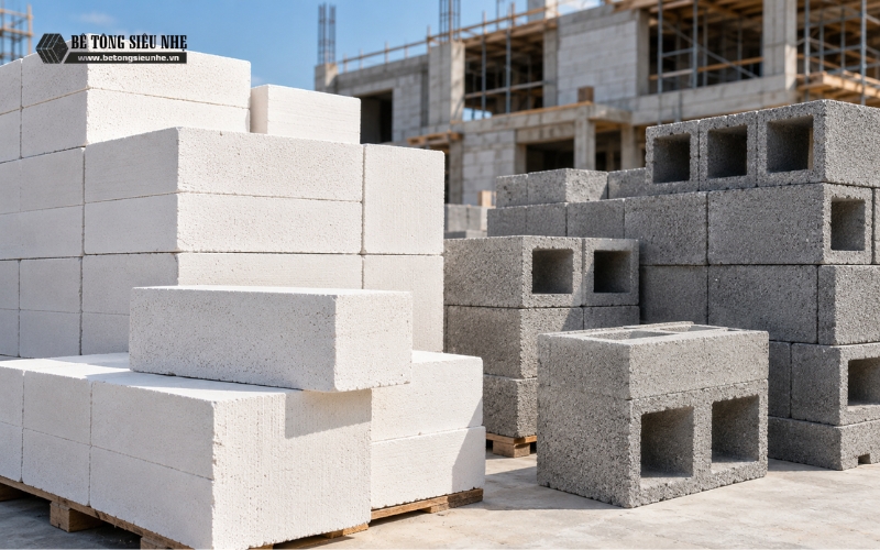 Đặc điểm của gạch aac và gạch block